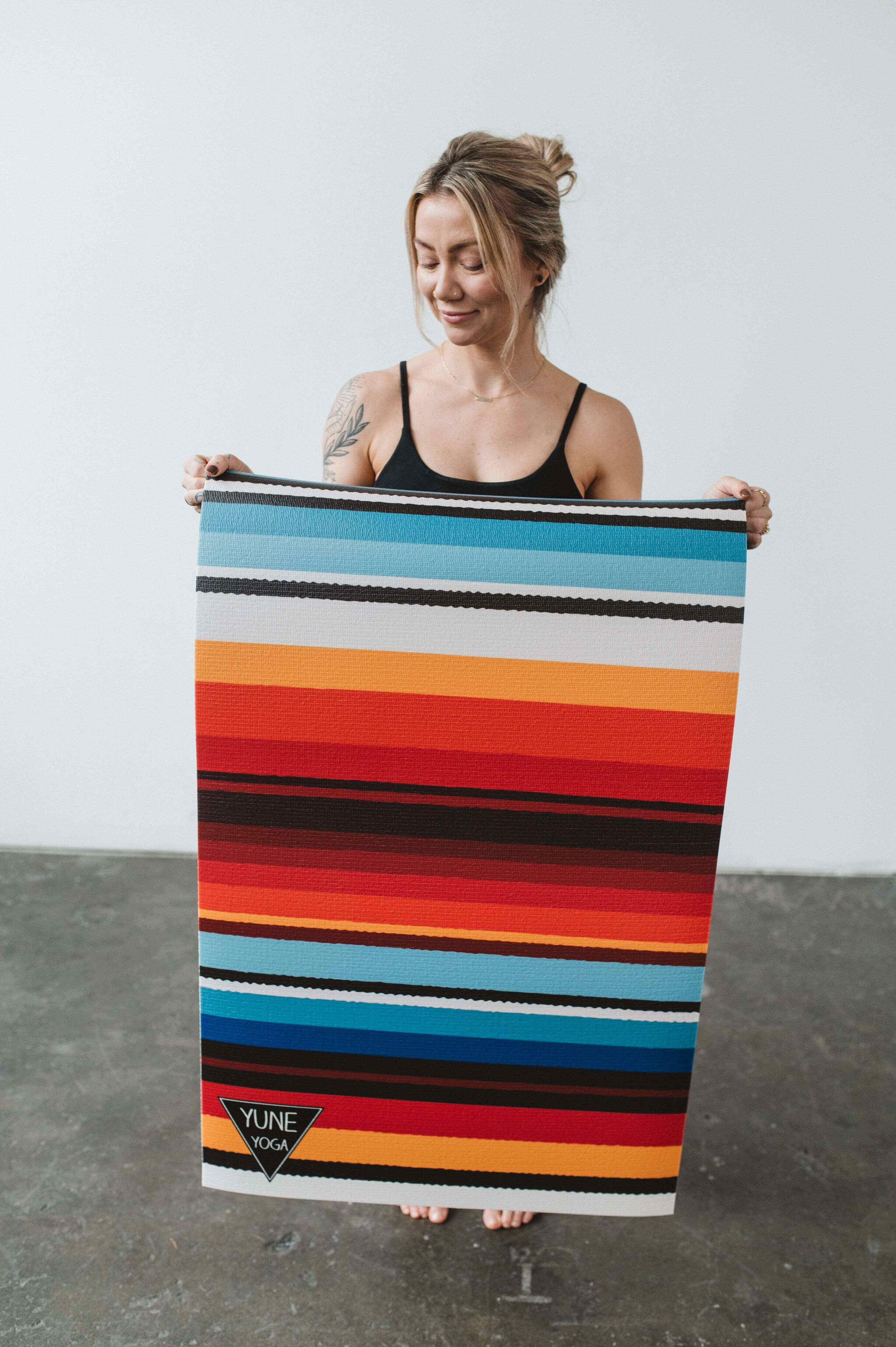 Elk Meadow Yoga Mat – 6 mm Extra Thick, Double-Sided Non-Slip, Eco-Friendly PER with Multi-Color Meadow Design | Yune Yoga-0